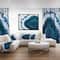 Designart - Blue Brazilian Geode - Abstract Framed Canvas Wall Art Print